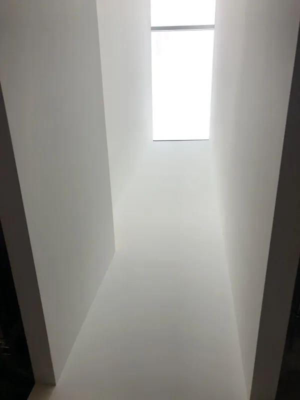 Verputzter Lichtschacht mit Oberlicht