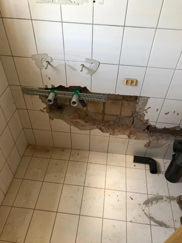 Umbau: Rückbau im Badezimmer