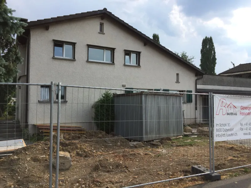 Umbau: Liegenschaft vor Beginn der Arbeiten